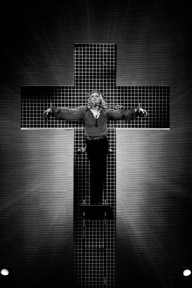 La chanteuse Madonna en concert à Londres