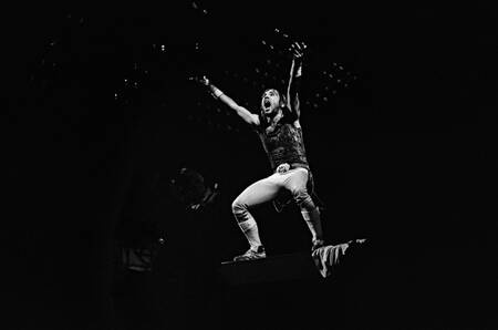 Bruce Dickinson från Iron Maiden i Rio 1985 Bruce Dickinson från Iron Maiden i Rio 1985