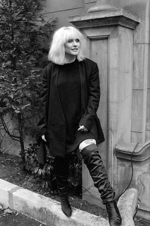 Debbie Harry Photocall voor haar film Videodrome 1983