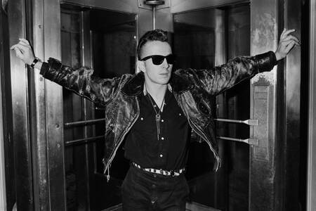 Joe Strummer van The Clash in New York 1983 Joe Strummer van The Clash in New York 1983