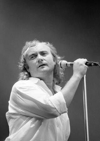 Phil Collins på konsert cirka 1985 Phil Collins på konsert cirka 1985