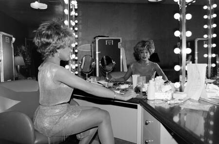 Tina Turner backstage bij Radio City Hall Tina Turner backstage bij Radio City Hall