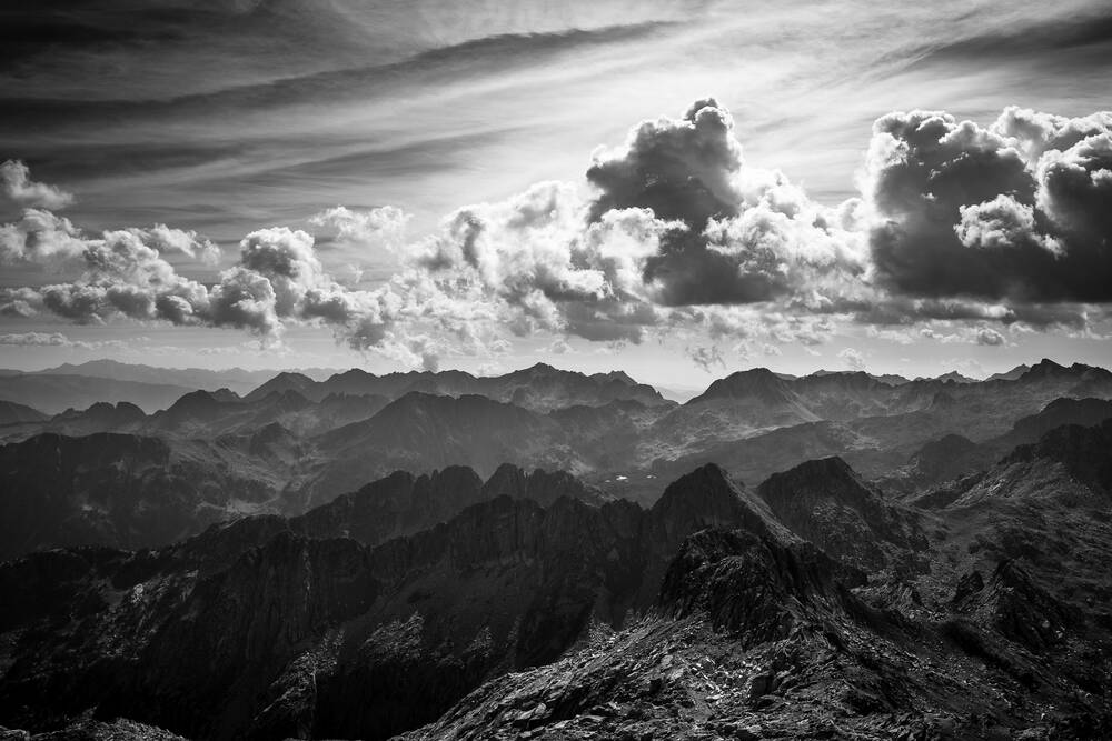 Primary Ridges Print Ridges and clouds - Photographic print for sale