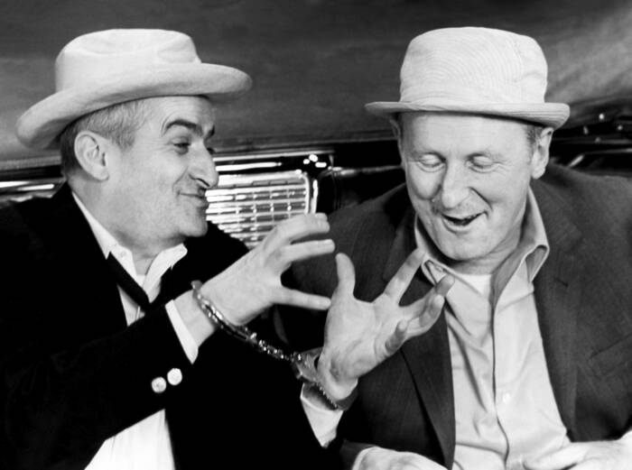 Louis de Funès en Bourvil-Le Corniaud