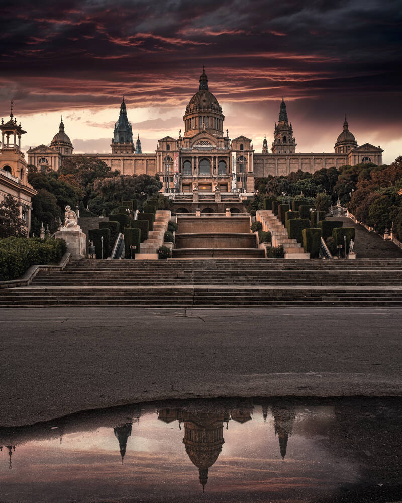 Barcelona - Dramatische zonsondergang