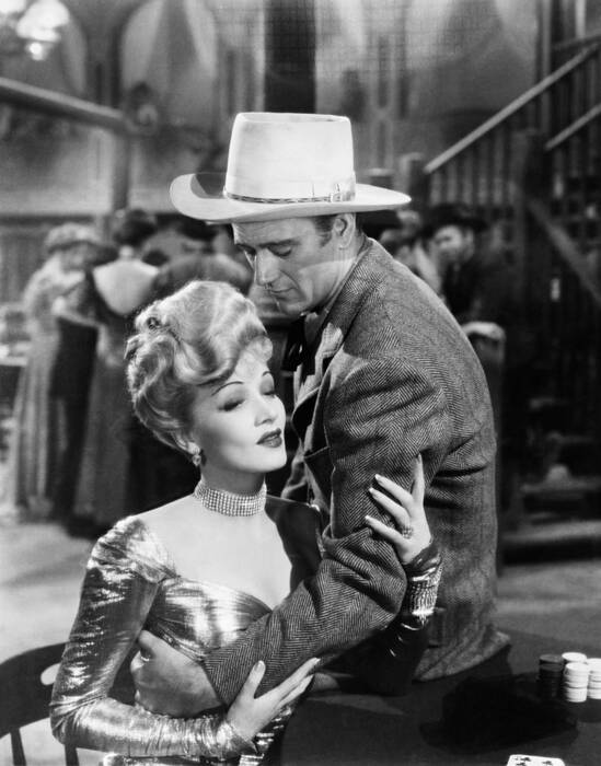 John Wayne en Marlene Dietrich