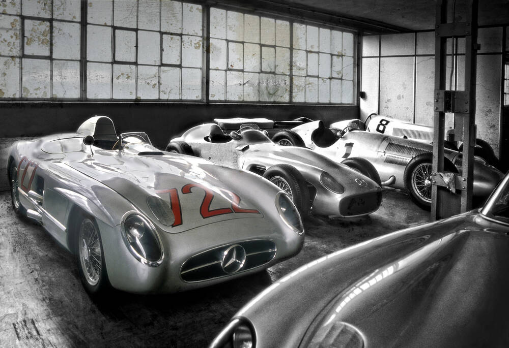 Voitures de course classiques Mercedes Benz Silver Arrow
