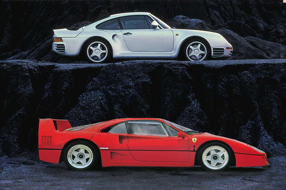 Porsche 959 and Ferrari F40