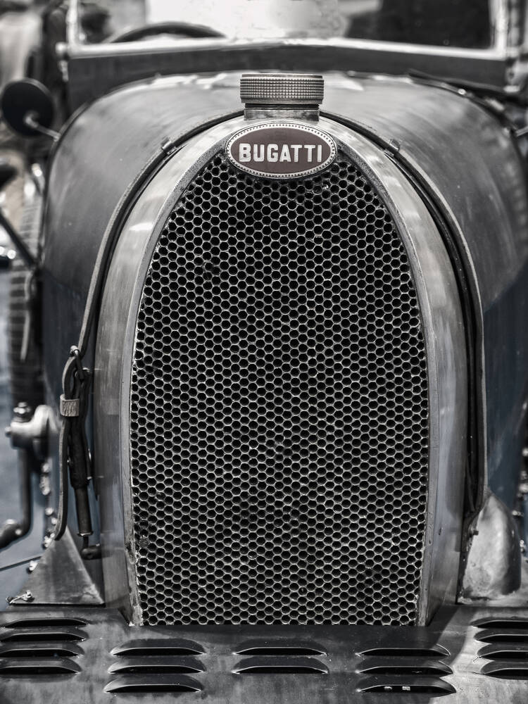 Radiador de automóvil Bugatti Vintage con insignia de la empresa