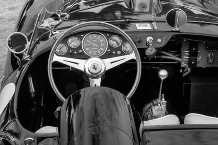 1958 Ferrari Test Rossa Spider intérieur