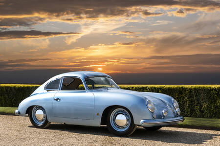 Porsche 356 Coupe au coucher du soleil