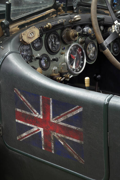 Vintage Bentley Racing auto-interieur
