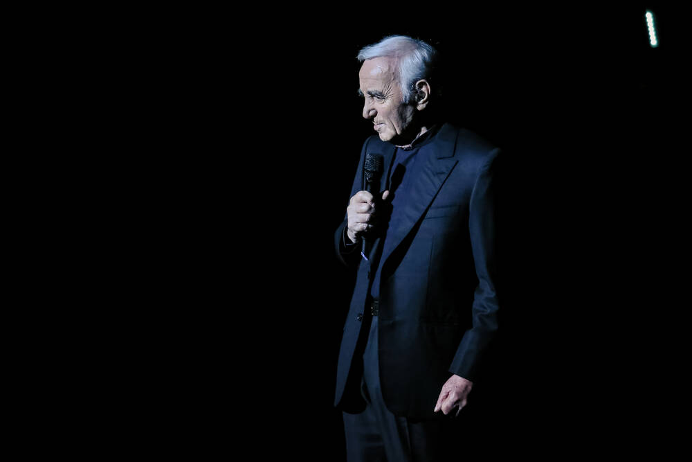 Charles Aznavour en concert au Royal Albert Hall à Londres le 3 novembre 2015
