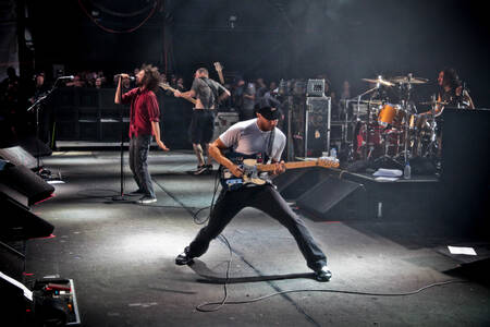 Rage Against The Machine en concert à Londres en 2010 Rage Against The Machine en concert à Londres en 2010