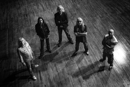 Uriah Heep avant de monter sur scène en 2014 Uriah Heep avant de monter sur scène en 2014