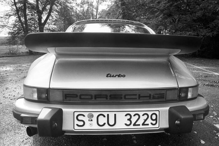 Rear view of a Porsche Carrera 911 Turbo Rear view of a Porsche Carrera 911 Turbo