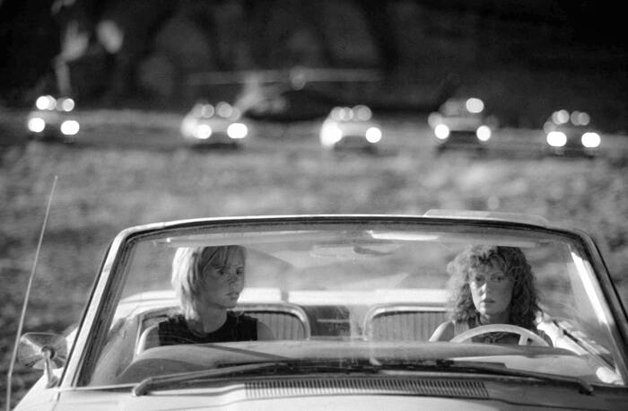 De legendarische scène uit Thelma en Louise De legendarische scène uit Thelma en Louise