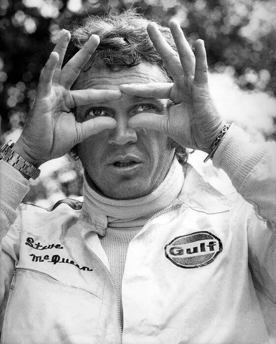 Scène uit de film Le Mans met Steve McQueen