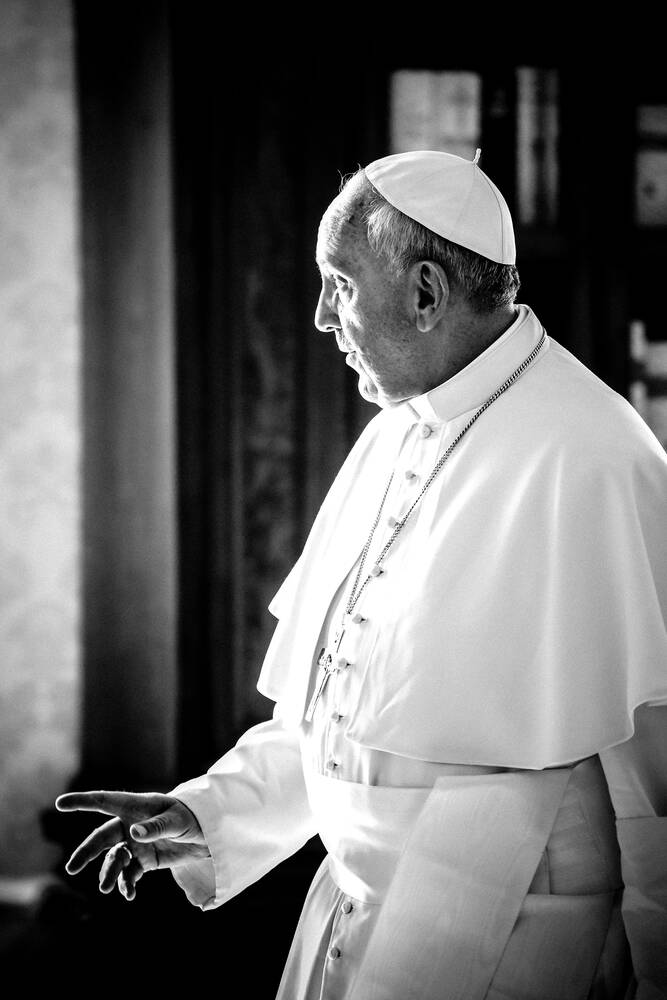 Papa Francesco partecipa a un'udienza