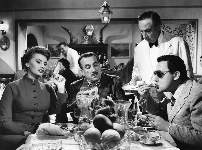 Alberto Sordi Peppino De Filippo e Sophia Loren Alberto Sordi Peppino De Filippo e Sophia Loren