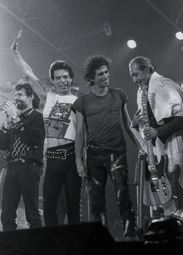 De Rolling Stones tijdens een concert