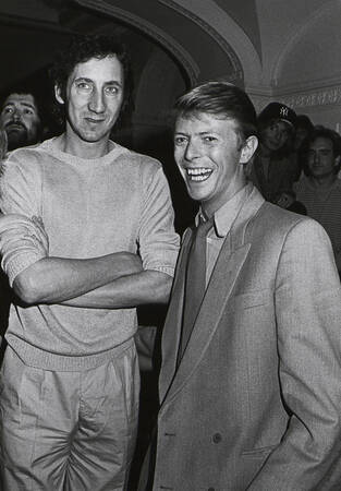 David Bowie med Pete Townshend i New York David Bowie med Pete Townshend i New York