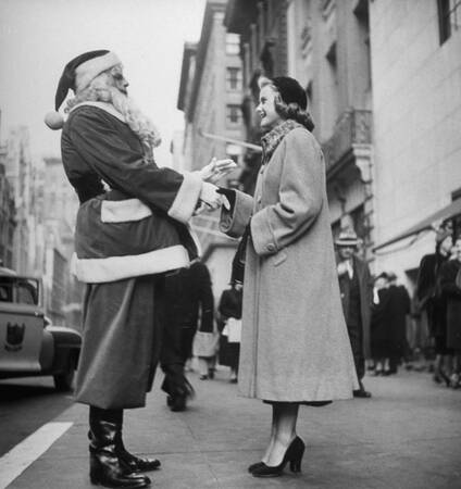 Jultomten på Fifth Avenue - New York 1950 Jultomten på Fifth Avenue - New York 1950