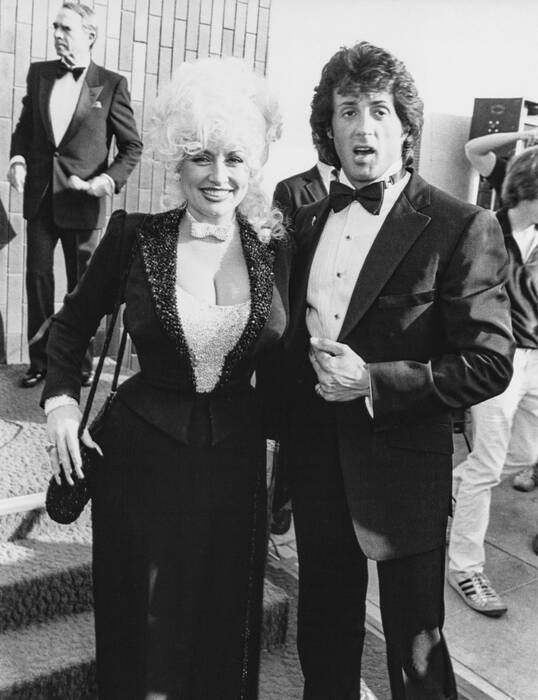 Dolly Parton en Sylvester Stallone - Twee Hollywood-iconen Dolly Parton en Sylvester Stallone - Twee Hollywood-iconen