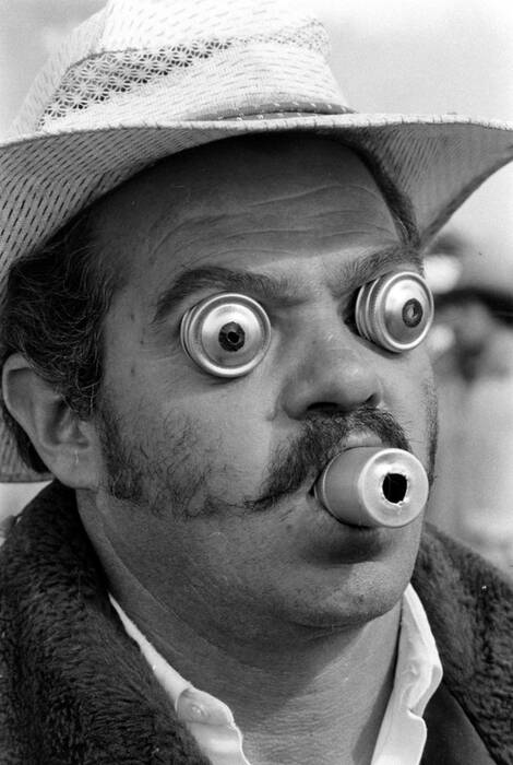 Grappig portret van John Wayne