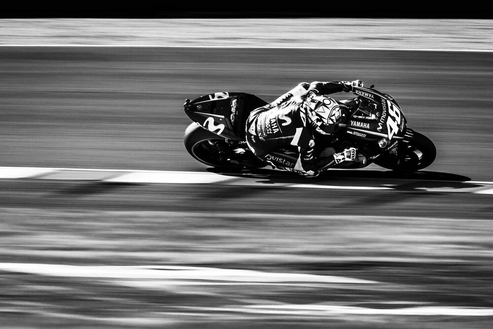 Valentino Rossi dans les S bleus au Mans