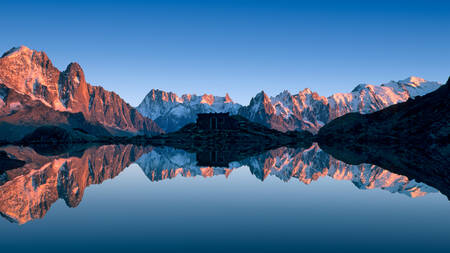 Lac Blanc en het Mont Blanc-massief