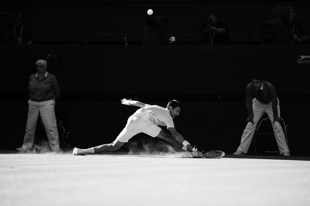 Novak Djokovic - Dusty sliderman BW
