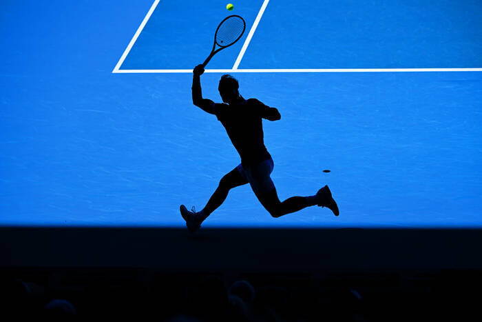 Rafael Nadal - flygande siluett Rafael Nadal - flygande siluett