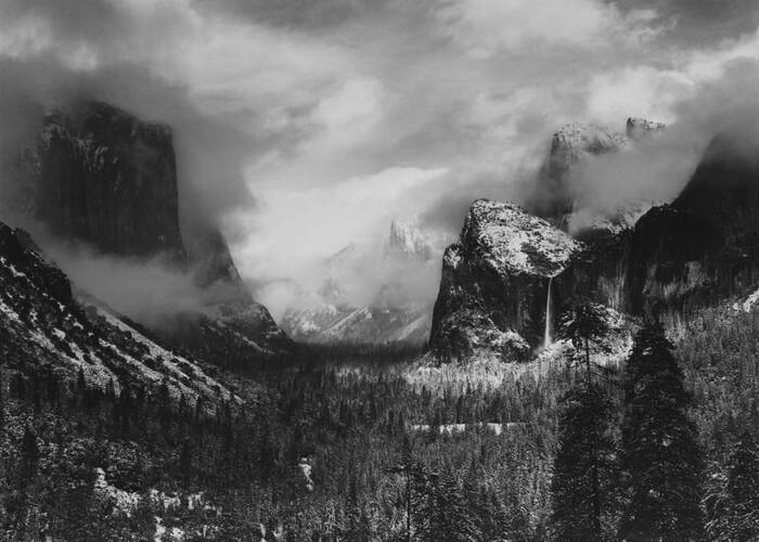 La splendeur de Yosemite Valley en hiver