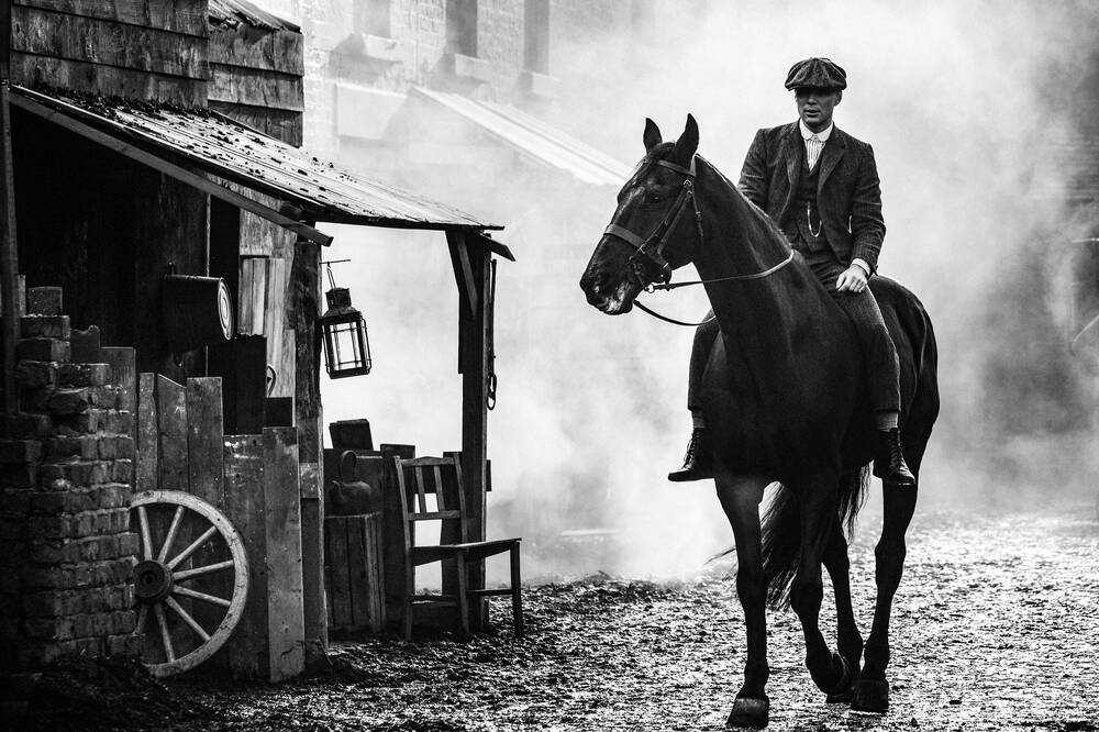Tommy Shelby on horseback in Watery Lane