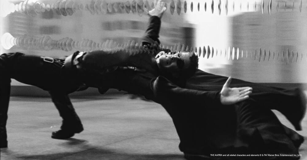 Neo's famous bullet time scene