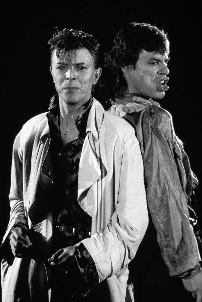 David Bowie en Mick Jagger