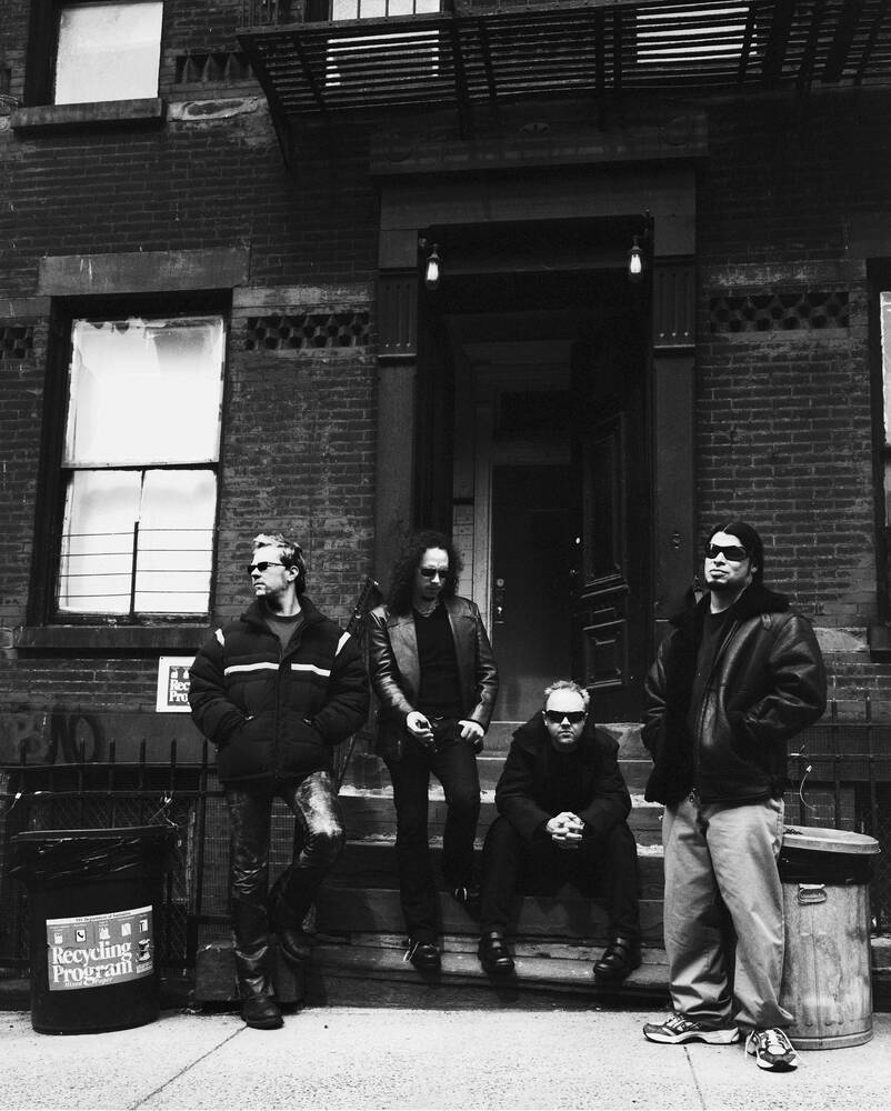 Metallica posant pour Mick Hutson