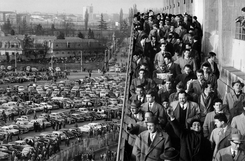 Supporters in San Siro stadium
