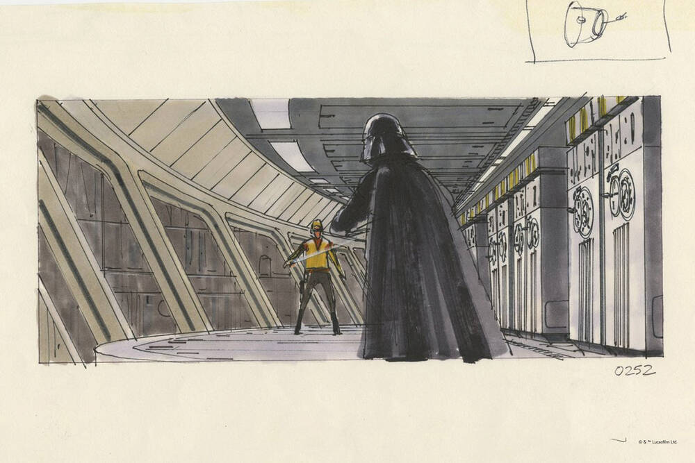 Star Wars Concept Art - Luke Skywalker vs Darth Vader