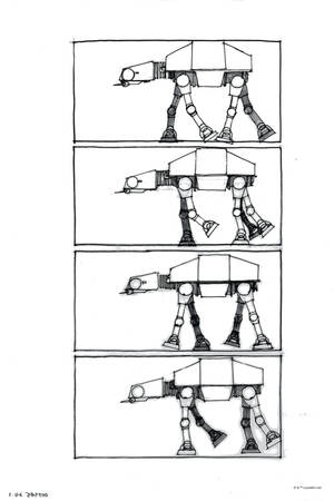 Star Wars Concept Art - AT-AT walking