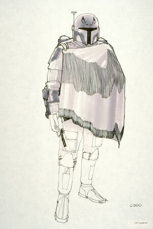 Star Wars Concept Art - Boba Fett with a cloak