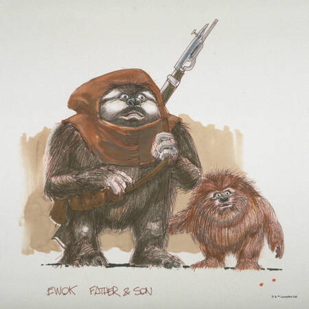 Star Wars Concept Art - Father and son Ewoks Star Wars Concept Art - Father and son Ewoks