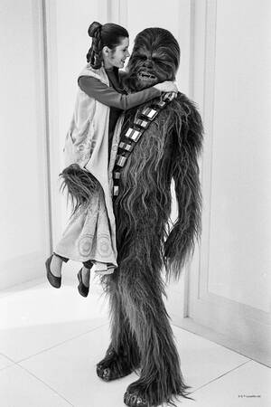 Star Wars - Leia and Chewbacca Behind the scenes