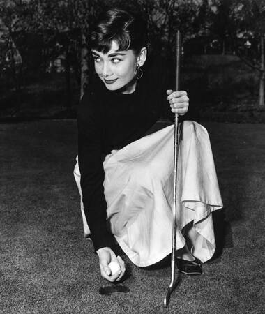 Audrey Hepburn au golf Audrey Hepburn au golf