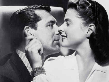 Cary Grant och Ingrid Bergman i Alfred Hitchcocks film Cary Grant och Ingrid Bergman i Alfred Hitchcocks film
