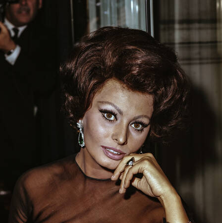 Portrait of Sophia Loren in London in 1965