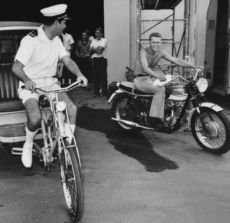 Steve McQueen und Richard Crenna - Hollywood 1966 Steve McQueen und Richard Crenna - Hollywood 1966