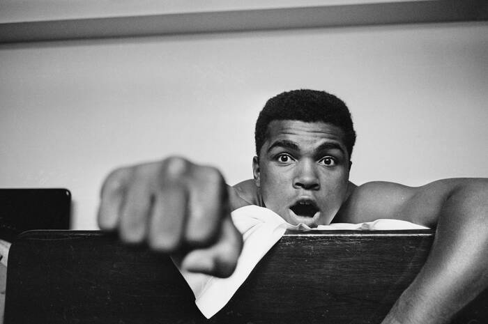 Muhammad Ali a Londra prima del suo incontro con Henry Cooper Muhammad Ali a Londra prima del suo incontro con Henry Cooper