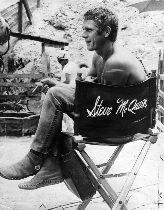 Steve McQueen - Nevada Smith neerschieten in 1966 Steve McQueen - Nevada Smith neerschieten in 1966